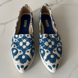 Miu Miu canvas and leather print moccasins 38.5